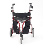 Drive Devilbiss Tri-Walker Walking Aid with Seat & Backrest - Red 3-Wheel Rollator Mobility Walker - Damaged Box