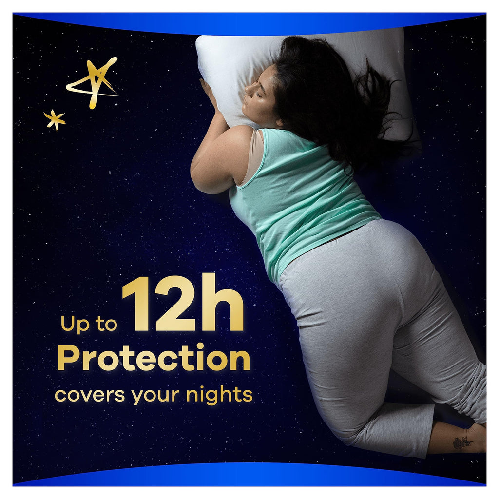 Always Ultra Sanitary Towels Secure Night Extra Size 5 - 18 x 4 Pack - 72 Pads Total - Absorbent Sanitary Pads - New