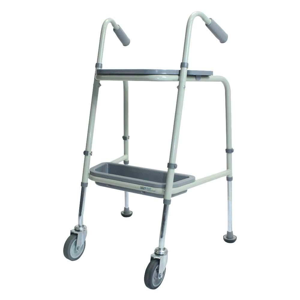 NRS Healthcare Duo Height Adjustable Walking Trolley - P23129 - Mobility Aid - Pebble Grey - Very Good