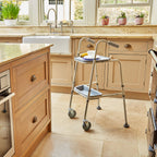 NRS Healthcare Duo Height Adjustable Walking Trolley - P23129 - Mobility Aid - Pebble Grey - Very Good
