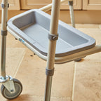 NRS Healthcare Duo Height Adjustable Walking Trolley - P23129 - Mobility Aid - Pebble Grey - Very Good