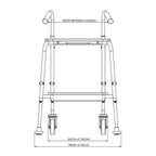 NRS Healthcare Duo Height Adjustable Walking Trolley - P23129 - Mobility Aid - Pebble Grey - Very Good