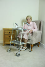 NRS Healthcare Duo Height Adjustable Walking Trolley - P23129 - Mobility Aid - Pebble Grey - Very Good
