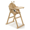 Safetots Deluxe Putaway Folding Wooden High Chair - Natural - Pre-Assembled - Baby Toddler Space Saving Highchair - Like New