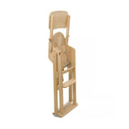 Safetots Deluxe Putaway Folding Wooden High Chair - Natural - Pre-Assembled - Baby Toddler Space Saving Highchair - Like New