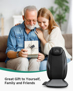 Snailax Back Massager with Heat - Shiatsu Massage Chair Cushion - Deep Kneading Seat Pad - Gifts for Women Men - Damaged Box