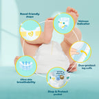 Pampers New Baby Nappies Size 1 - Newborn Diapers with Wipes - Damaged Box - BBE 05/2028