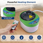 SereneLife 2-Person Portable Steam Sauna - Detox Body Therapy, Energy Efficient, Folding Chair, Foot Pad, Black - Damaged Box