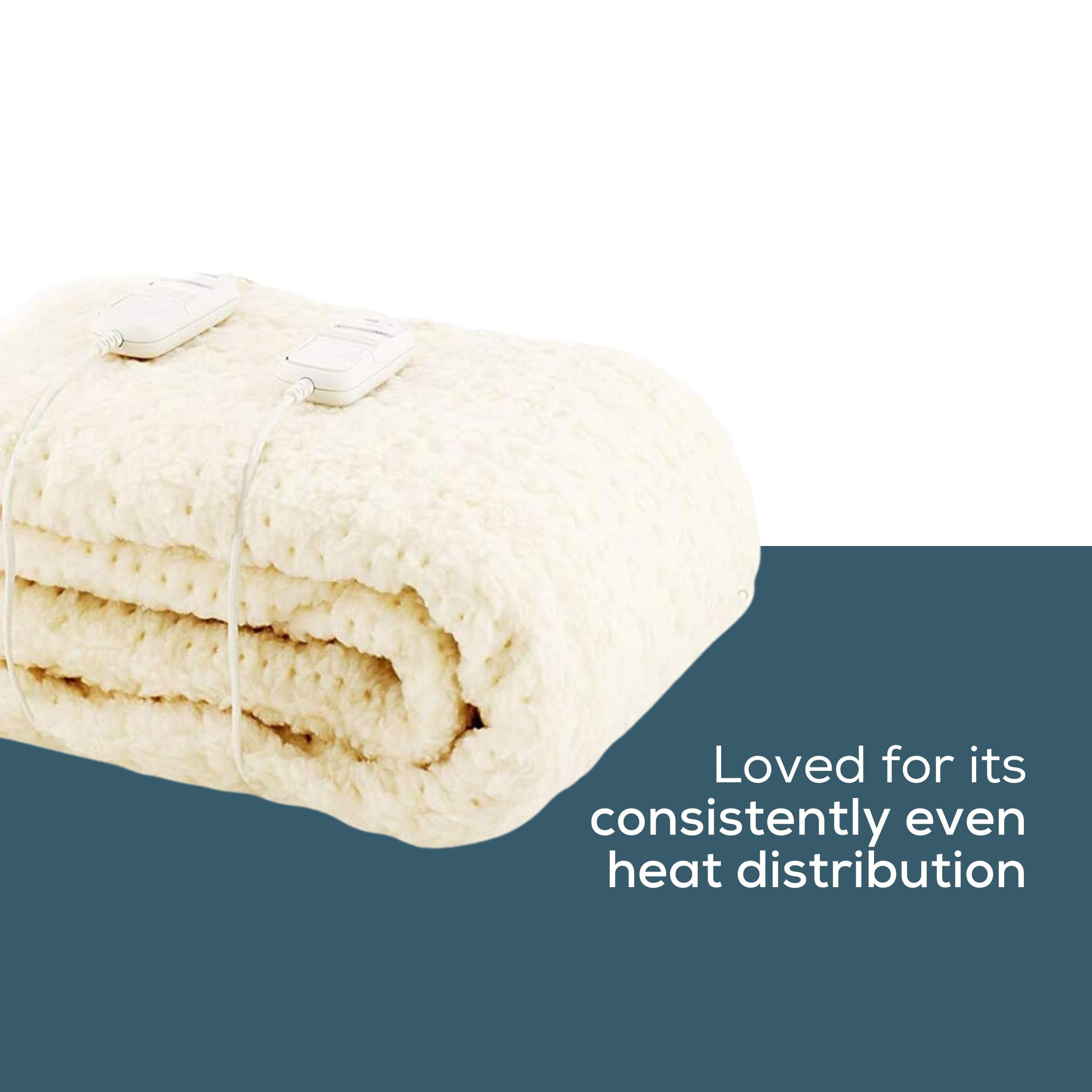 Beurer Monogram Komfort Heated Mattress Cover - Dual Control - Super King 180x200cm - 6 Heat Settings - Fitted Electric Blanket - Damaged Box