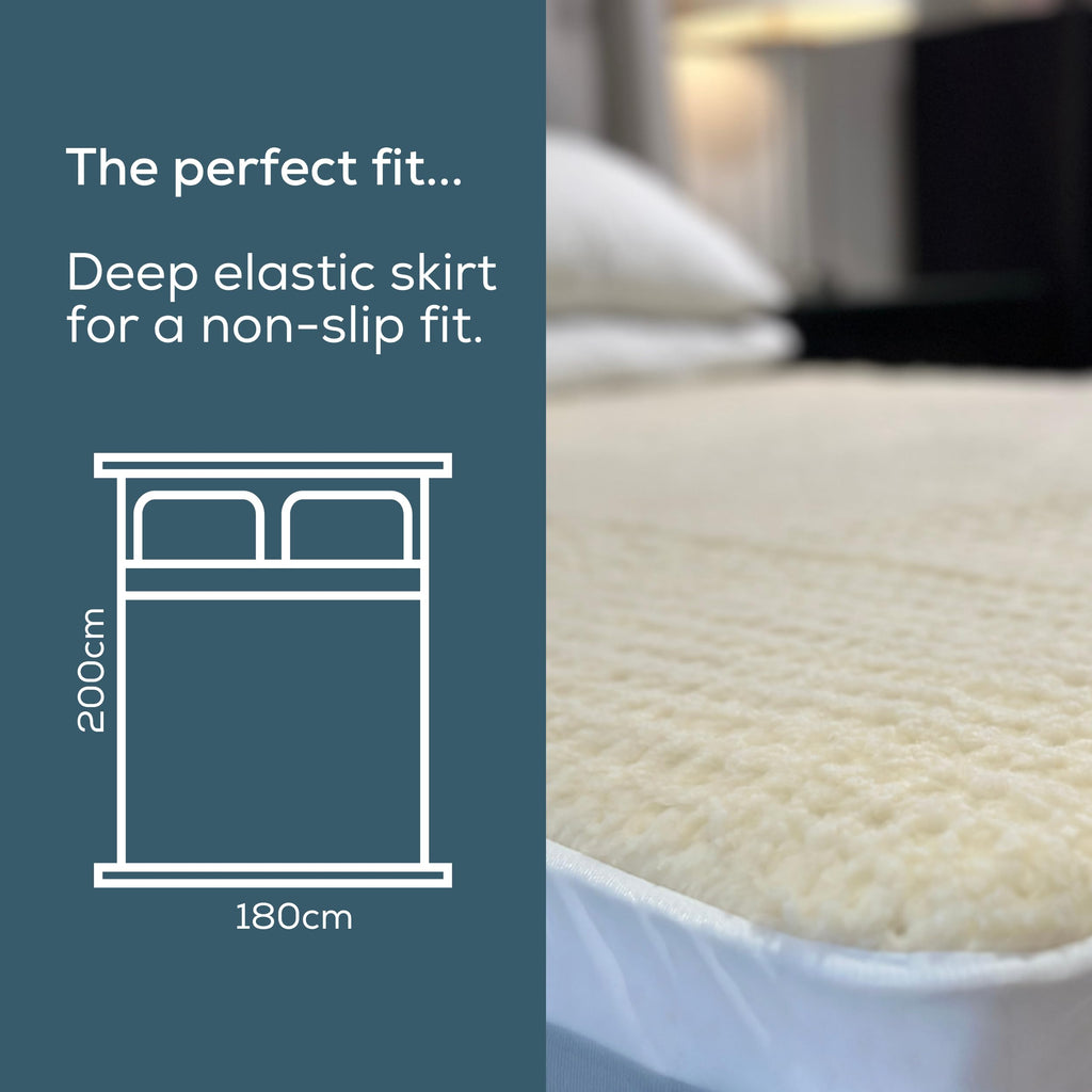 Beurer Monogram Komfort Heated Mattress Cover - Dual Control - Super King 180x200cm - 6 Heat Settings - Fitted Electric Blanket - Damaged Box