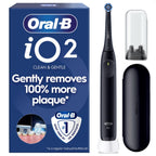 Oral-B iO2 Electric Toothbrush - Night Black - Rechargeable Power Toothbrush with Travel Case - Damaged Box