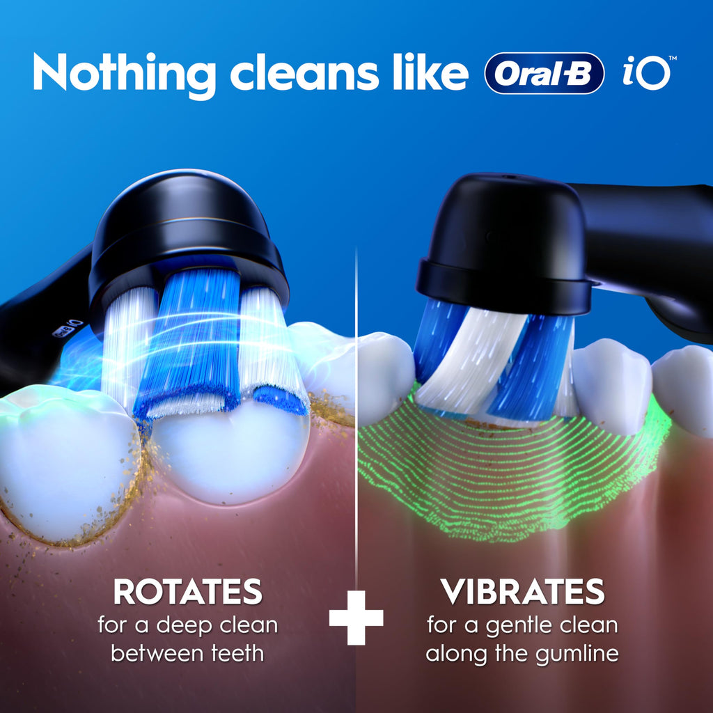 Oral-B iO2 Electric Toothbrush - Night Black - Rechargeable Power Toothbrush with Travel Case - Damaged Box