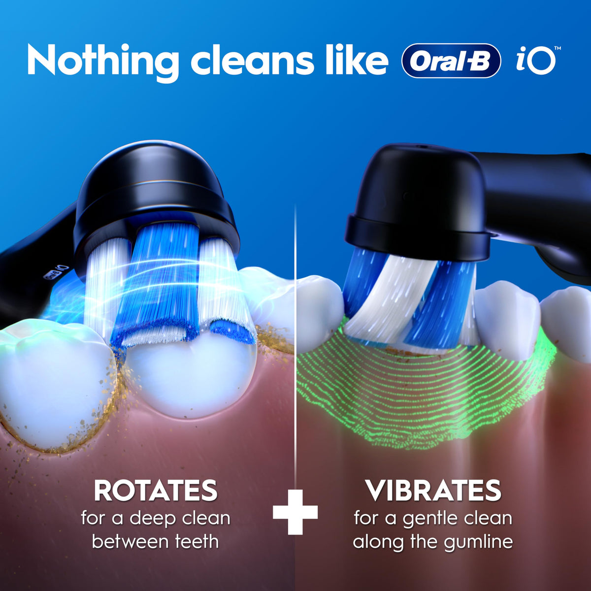 Oral-B iO2 Electric Toothbrush - Night Black - Rechargeable Power Toothbrush with Travel Case - Damaged Box