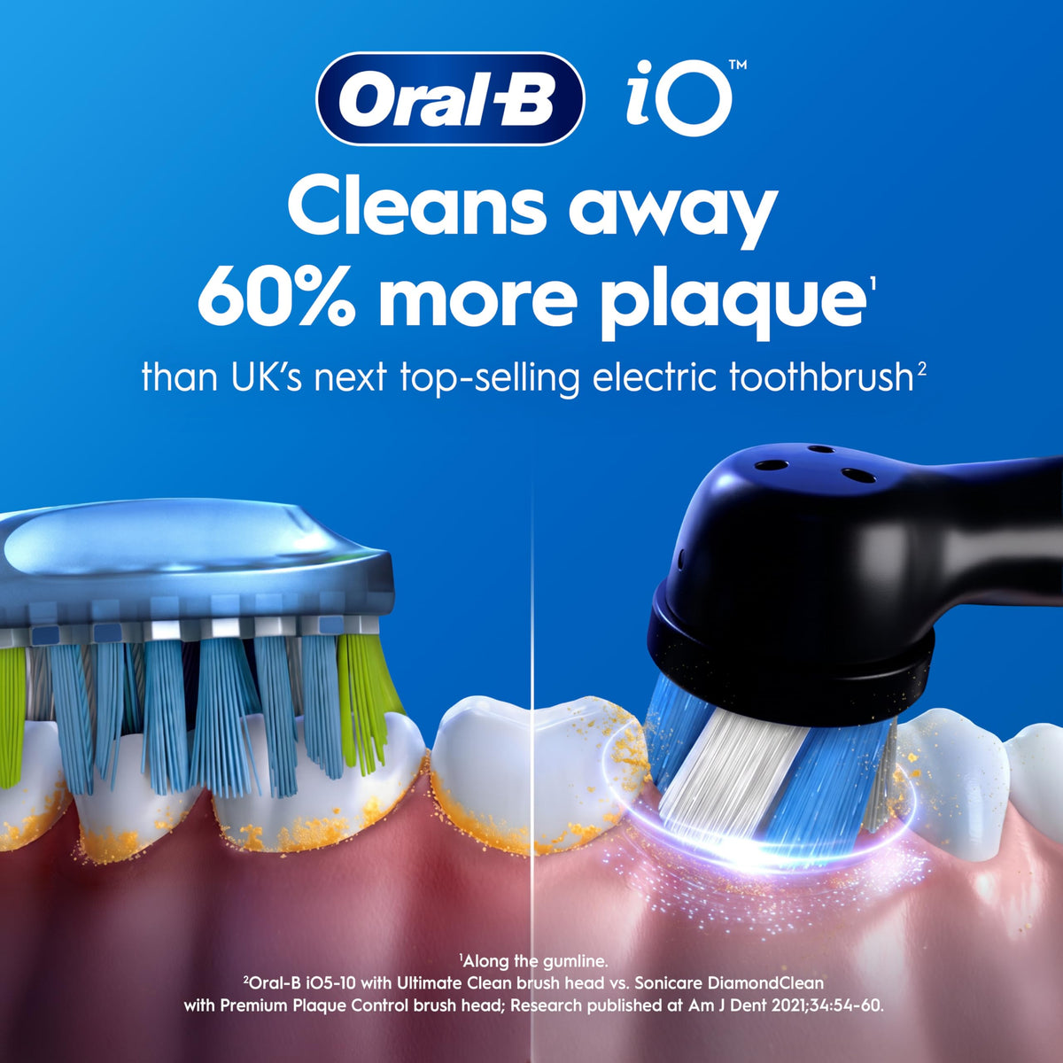 Oral-B iO2 Electric Toothbrush - Night Black - Rechargeable Power Toothbrush with Travel Case - Damaged Box