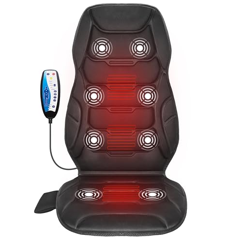 COMFIER Back Massager with Heat - Vibration Massage Cushion with 8 Motors - Full Body Chair Pad - Damaged Box