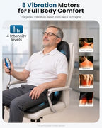 COMFIER Back Massager with Heat - Vibration Massage Cushion with 8 Motors - Full Body Chair Pad - Damaged Box