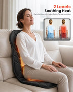 COMFIER Back Massager with Heat - Vibration Massage Cushion with 8 Motors - Full Body Chair Pad - Damaged Box