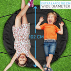 SereneLife Large Round Tree Swing Seat - Black Saucer Nest Swing for Kids & Adults - 270kg Capacity Indoor Outdoor Hanging Rope - Like New