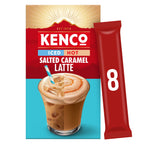 Kenco Iced Hot Salted Caramel Latte Sachets - 8 Sachets per Pack - 5 Packs - Total 40 Instant Coffee Drinks - New - BBE 11/2026