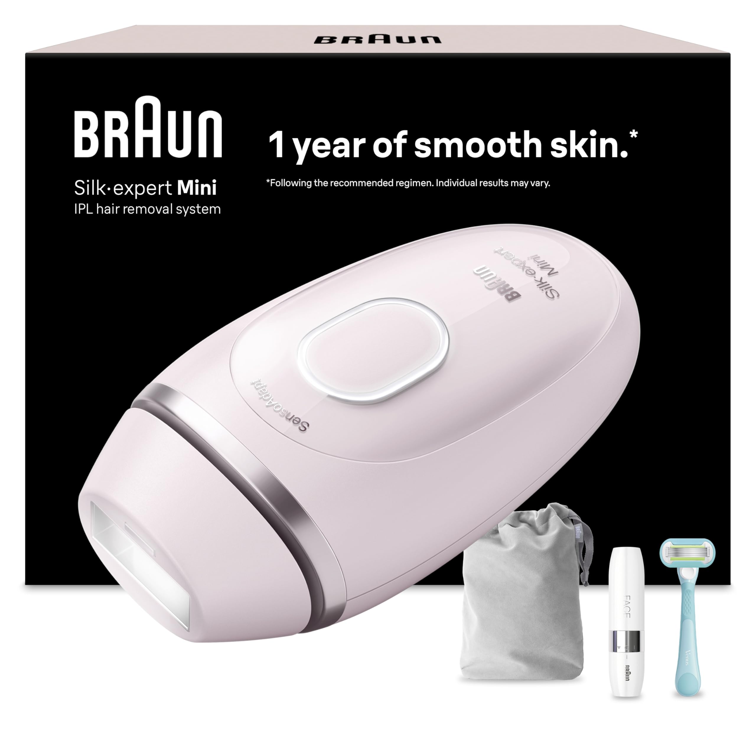 Braun Silk-Expert Mini PL1112 IPL Hair Removal Device - At Home Permanent Hair Reduction for Women, Face & Body - Damaged Box
