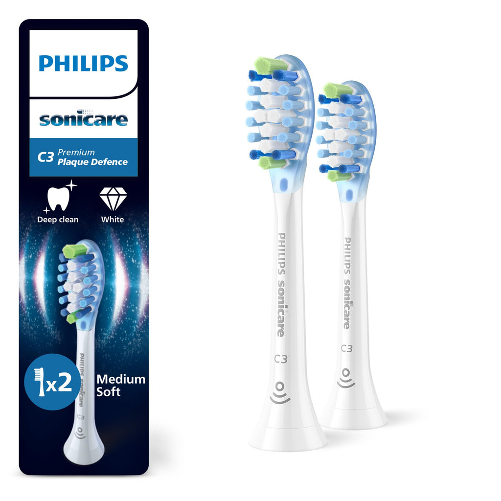Philips Sonicare C3 Premium Plaque Defence Standard Sonic Toothbrush Heads - White 4 Pack HX9044/17 - Damaged Box