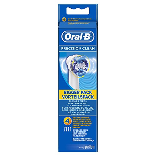 Braun Oral B Precision Clean Electric Toothbrush Heads - Pack of 4 Refills Replacement Brush Heads - New