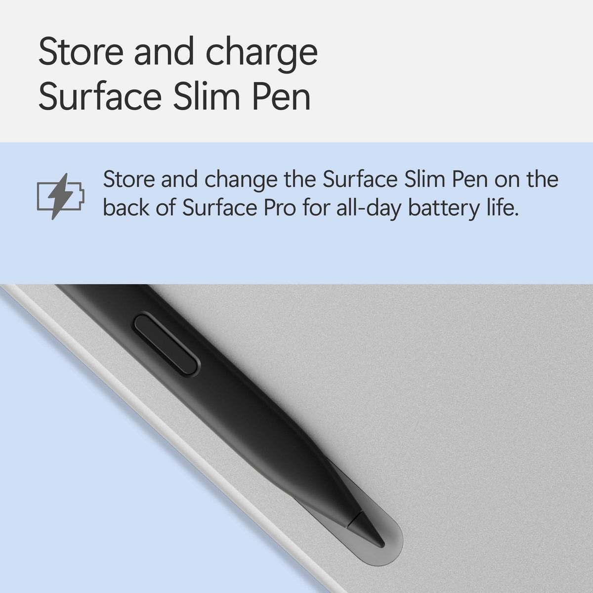 Microsoft Surface Pro Keyboard with Slim Pen - 12-inch - Copilot + Compatible - Slate - New