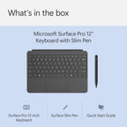 Microsoft Surface Pro Keyboard with Slim Pen - 12-inch - Copilot + Compatible - Slate - New