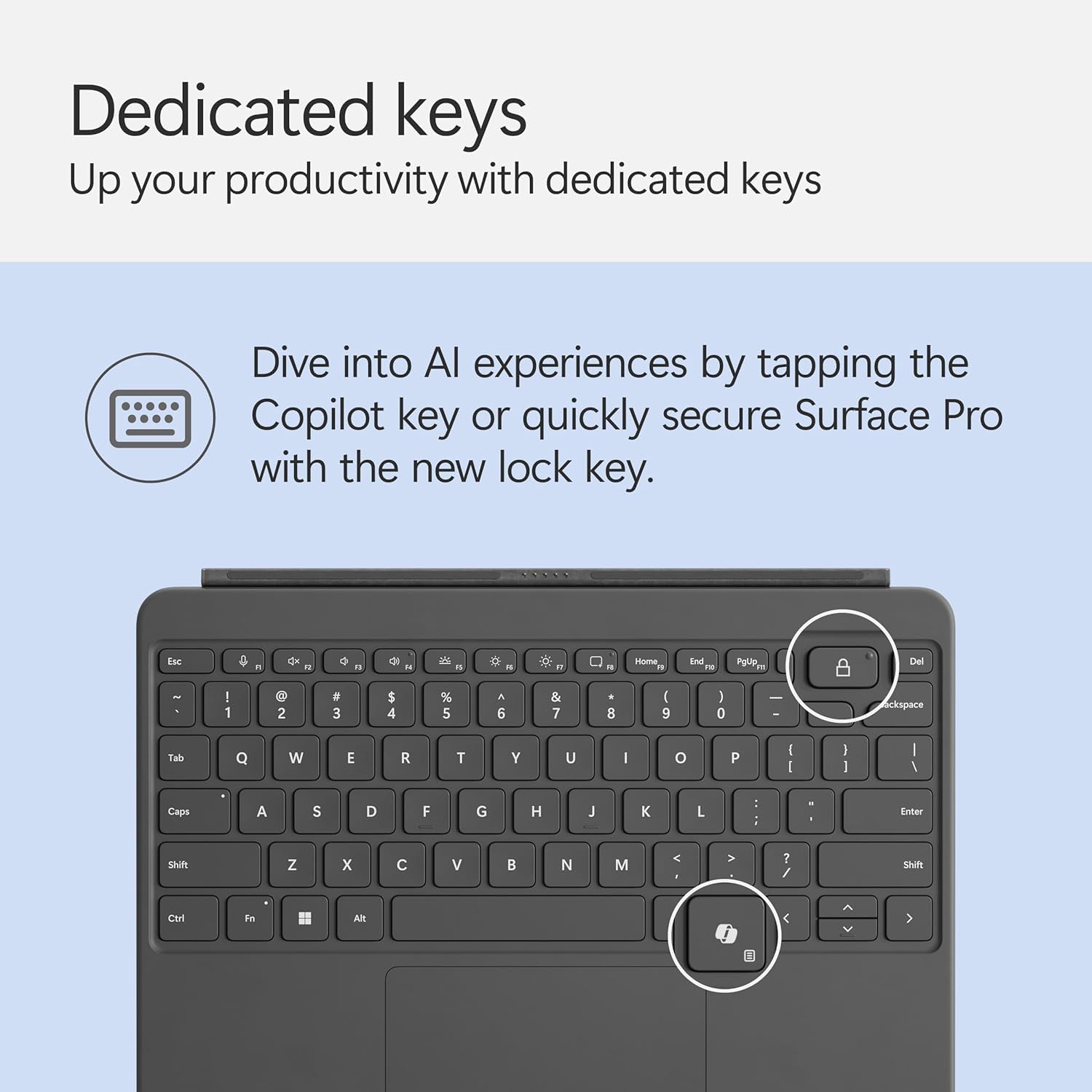 Microsoft Surface Pro Keyboard with Slim Pen - 12-inch - Copilot + Compatible - Slate - New