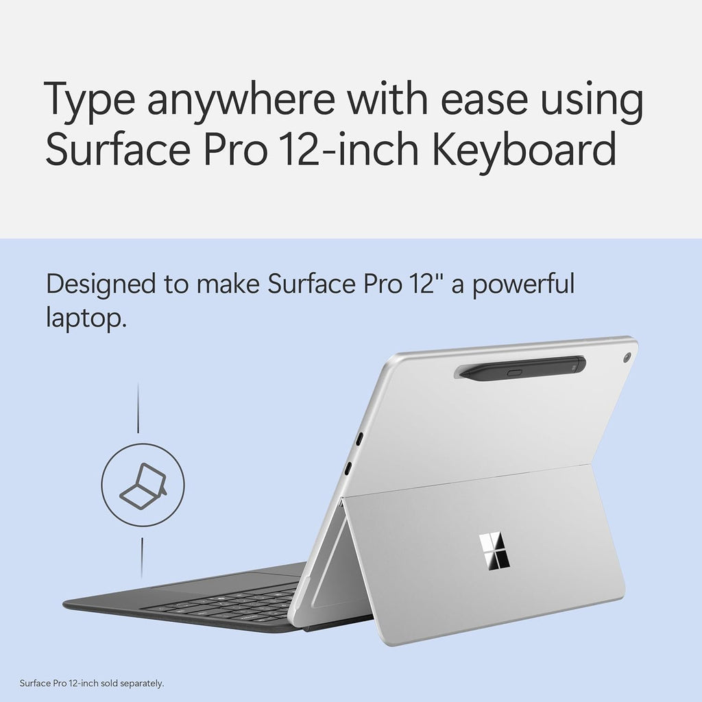 Microsoft Surface Pro Keyboard with Slim Pen - 12-inch - Copilot + Compatible - Slate - New