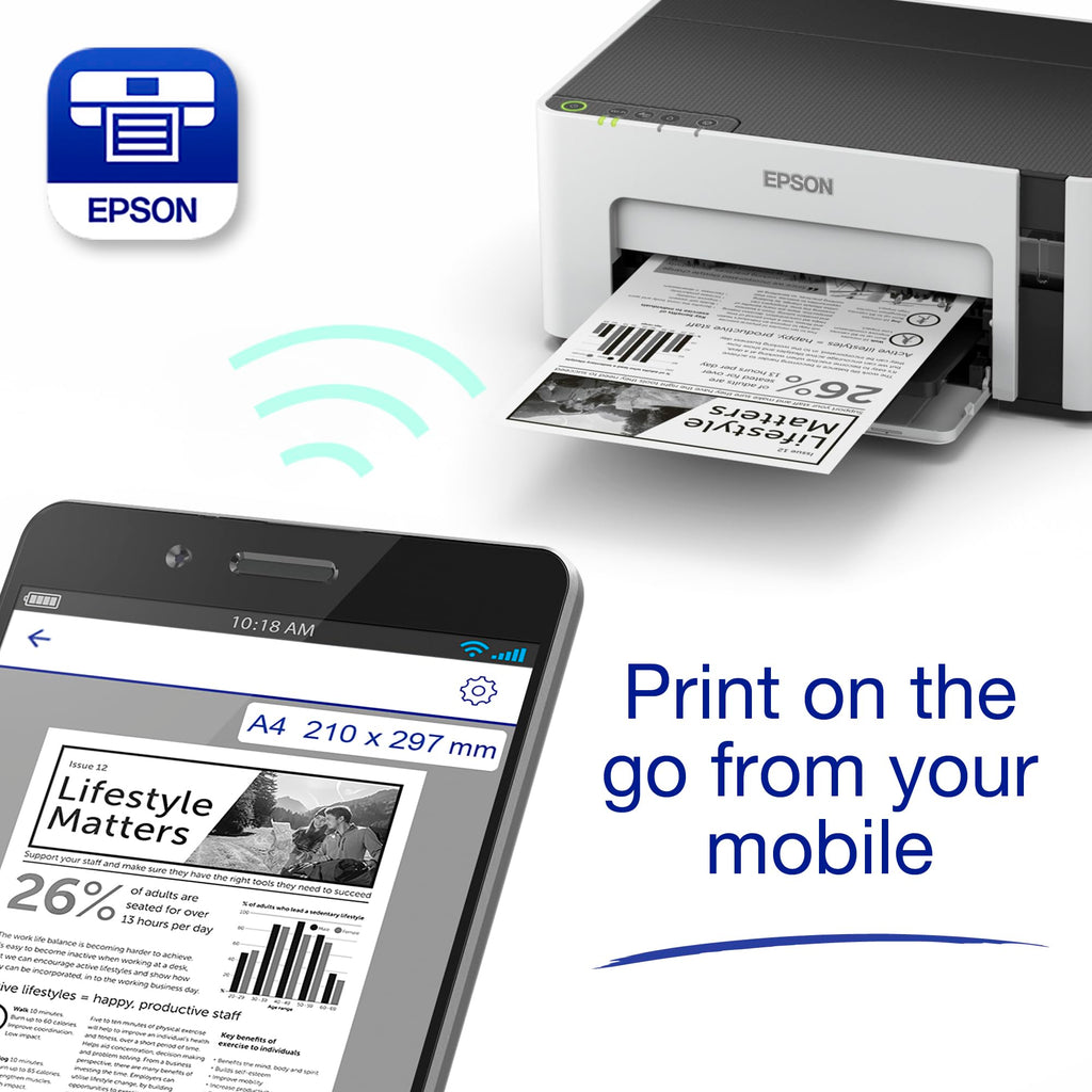 Epson Home Office Inkjet Printer - Wireless All-in-One Multifunction AIO - New