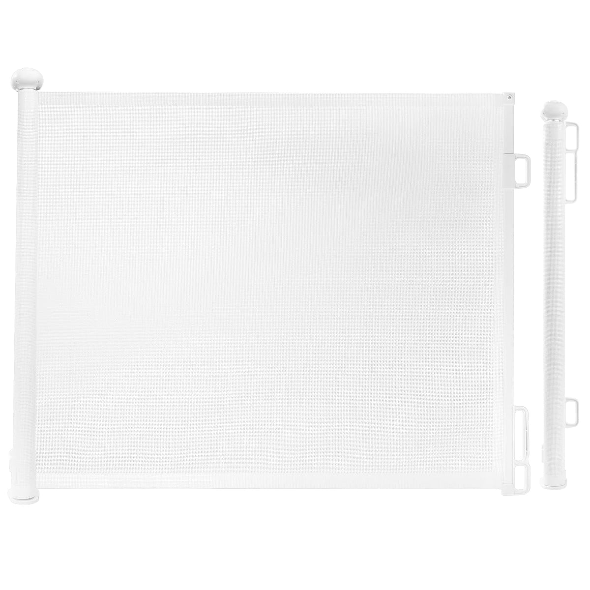Rainberg Retractable Stair Gate - 180cm Wide 80cm Tall - Baby Pet Safety Barrier - One Hand Operated Doorway Hallway White - Damaged Box
