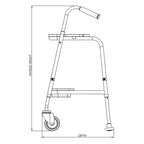 NRS Duo Height Adjustable Walking Trolley - P23117 - Turquoise Blue - Mobility Aid Walker with Seat - Very Good