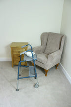 NRS Duo Height Adjustable Walking Trolley - P23117 - Turquoise Blue - Mobility Aid Walker with Seat - Very Good