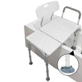 PEPE Mobility Bath Transfer Bench - Shower Seat for Elderly & Disabled - White - Bathroom Aid - Damaged Box
