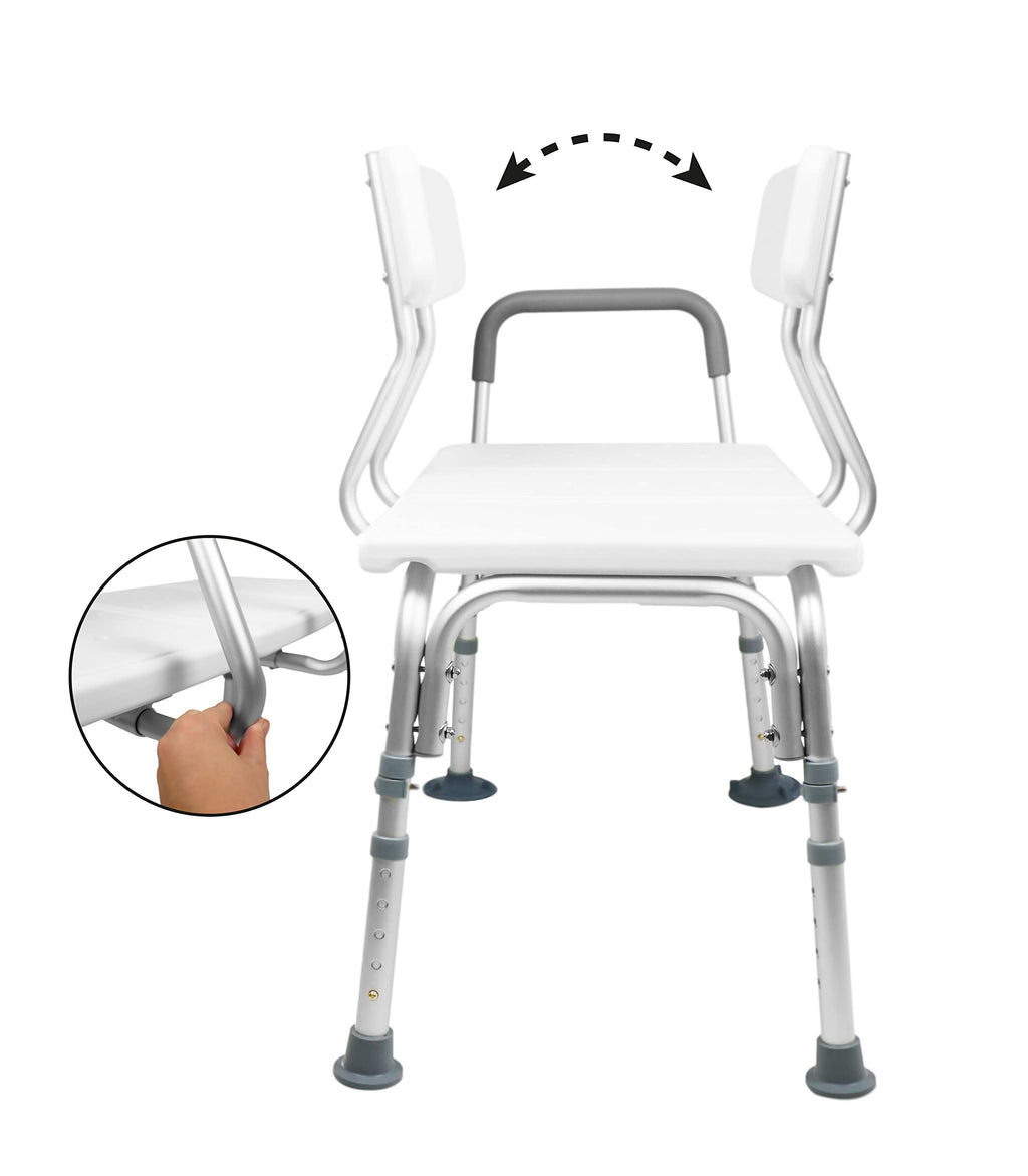 PEPE Mobility Bath Transfer Bench - Shower Seat for Elderly & Disabled - White - Bathroom Aid - Damaged Box