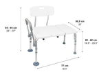 PEPE Mobility Bath Transfer Bench - Shower Seat for Elderly & Disabled - White - Bathroom Aid - Damaged Box