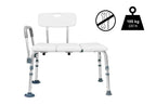 PEPE Mobility Bath Transfer Bench - Shower Seat for Elderly & Disabled - White - Bathroom Aid - Damaged Box