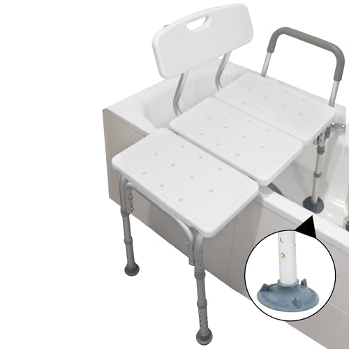 PEPE Mobility Bath Transfer Bench - Shower Seat for Elderly & Disabled - White - Bathroom Aid - Damaged Box
