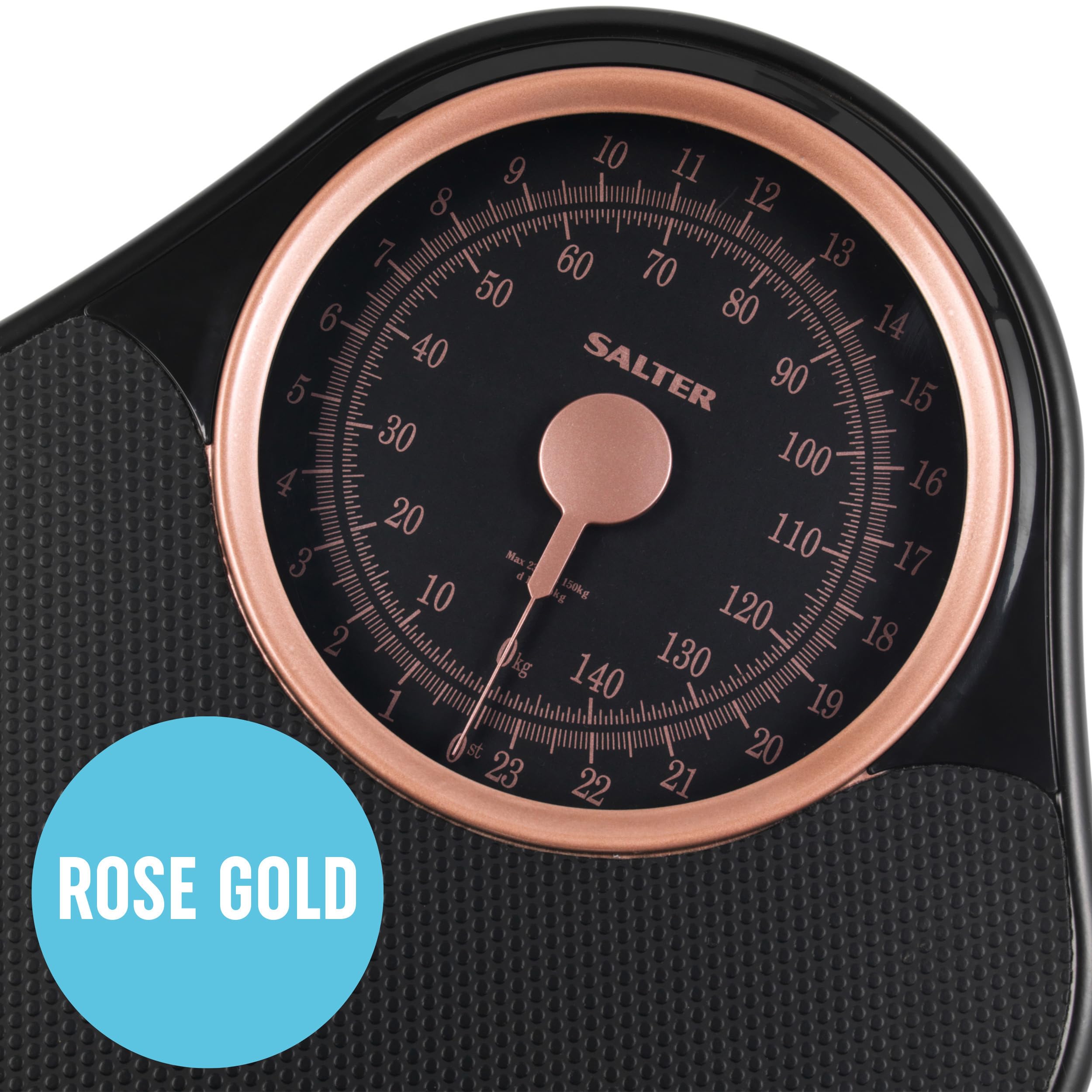Salter Doctor Style Mechanical Bathroom Scale - Easy Read Dial - 150kg Capacity - Bathroom Weighing Scales - Damaged Box