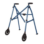 Able Life Space Saver Walker - Lightweight Folding Mobility Frame - 2 Wheels - Cobalt Blue - Elderly Walking Aid - Damaged Box