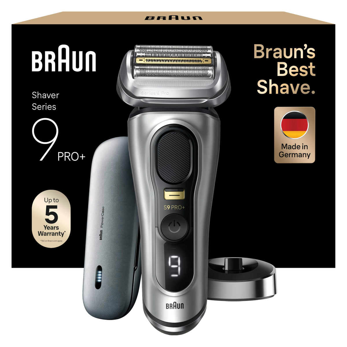 Braun Series 9 PRO Electric Shaver for Men - Made in Germany - Silver Electric Razor Wet Dry Cordless Rechargeable - Like New