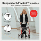 byACRE Carbon Ultralight Rollator Walker - British Green - 4.8kg Lightweight Mobility Aid - Folding Design - Like New