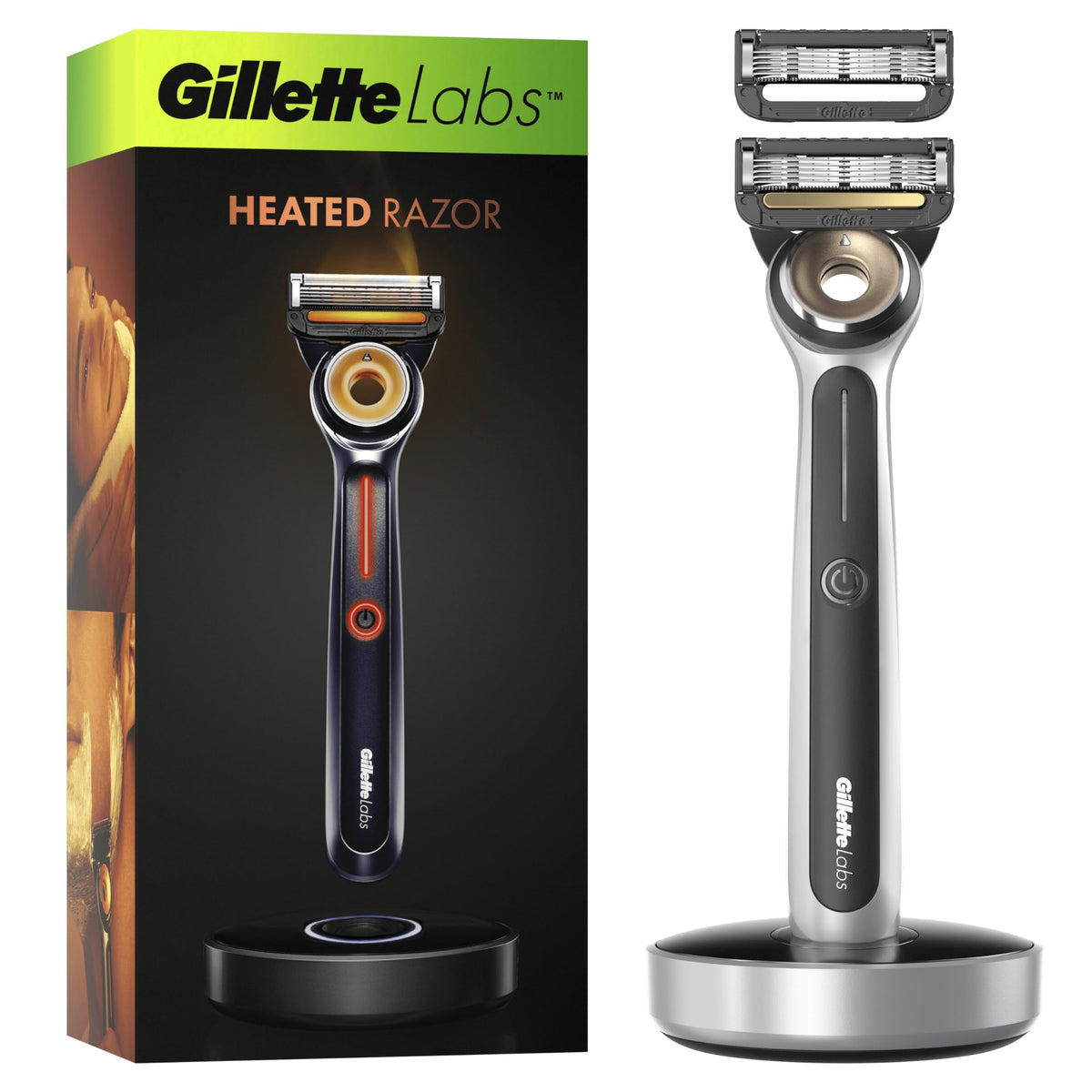 Gillette Labs Heated Razor - FlexDisc Technology - 1 Blade Refill - 100% Waterproof - 2 Pin UK Plug - Damaged Box