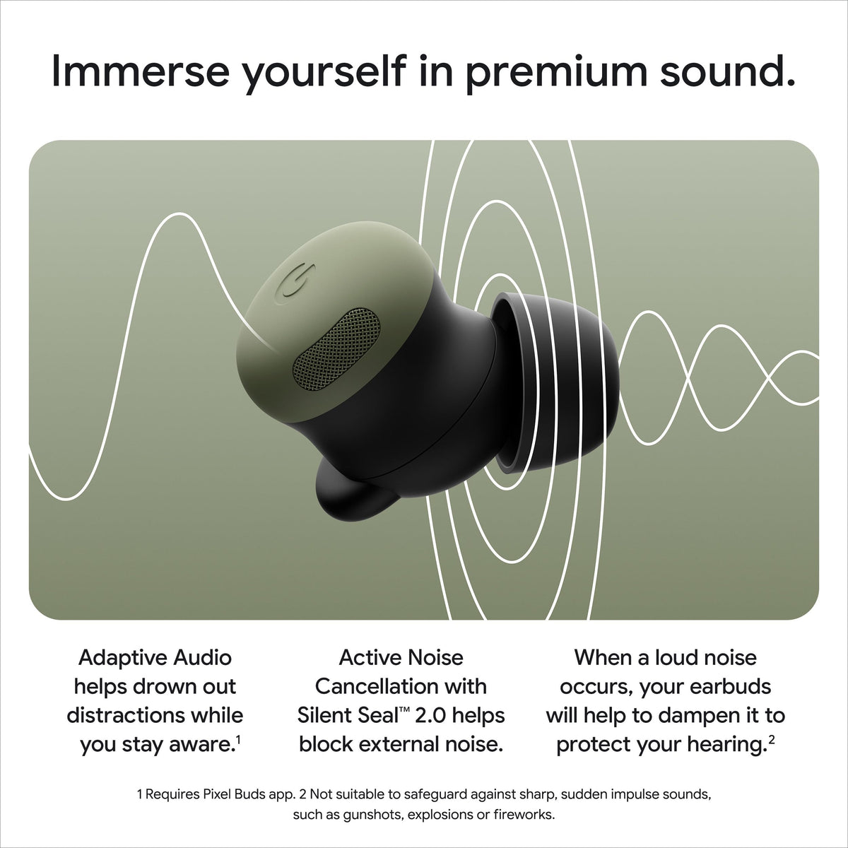 Google Pixel Buds Pro 2 - Wireless Earbuds - Active Noise Cancelling Bluetooth Headphones - Wintergreen - Very Good