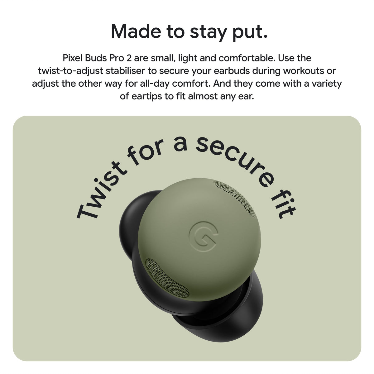Google Pixel Buds Pro 2 - Wireless Earbuds - Active Noise Cancelling Bluetooth Headphones - Wintergreen - Very Good
