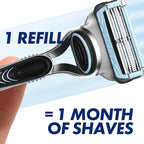 Gillette SkinGuard Sensitive Razor Blades Men - Pack of 8 Refills with Precision Trimmer - Fits ProGlide ProShield Fusion5 Handles - New
