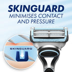 Gillette SkinGuard Sensitive Razor Blades Men - Pack of 8 Refills with Precision Trimmer - Fits ProGlide ProShield Fusion5 Handles - New