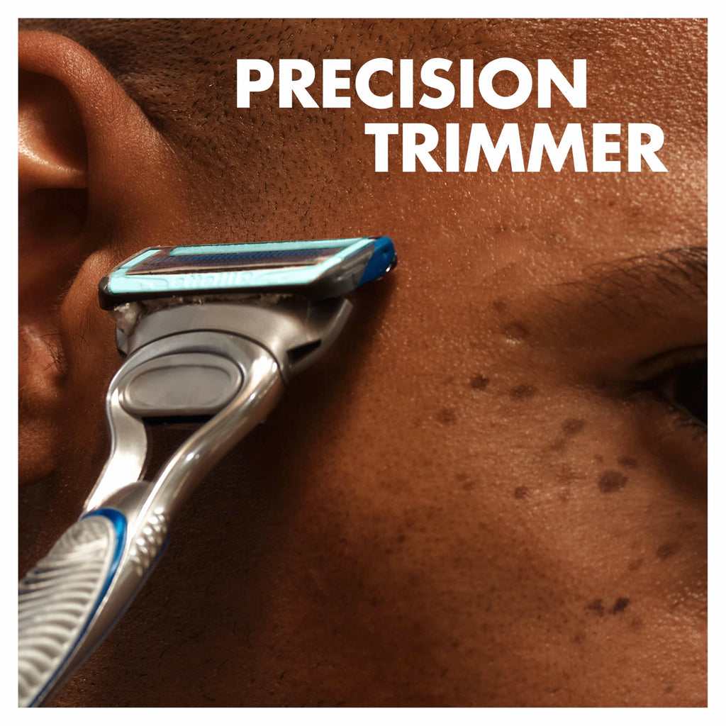 Gillette SkinGuard Sensitive Razor Blades Men - Pack of 8 Refills with Precision Trimmer - Fits ProGlide ProShield Fusion5 Handles - New