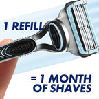 Gillette SkinGuard Sensitive Razor Blades Men - Pack of 8 Refills with Precision Trimmer - Fits ProGlide ProShield Fusion5 Handles - New